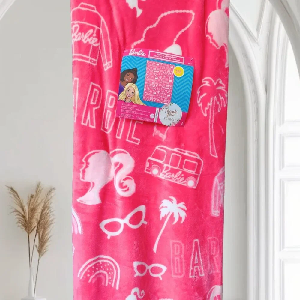 NWT - BARBIE SOFT PLUSH THROW